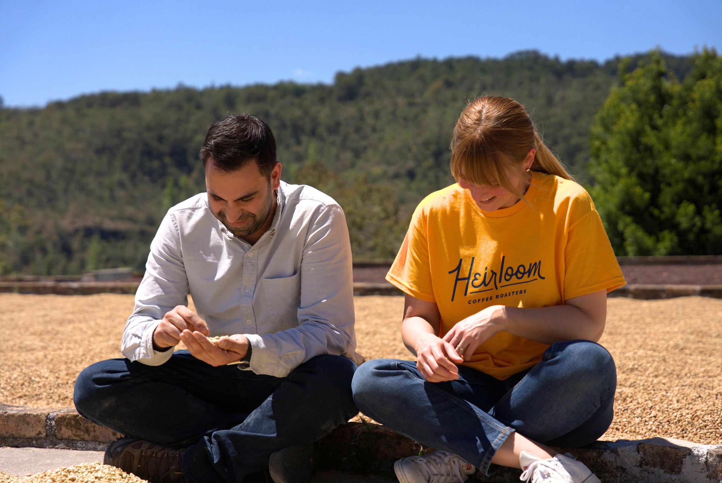 Co-founder Hovik Azadkhanian & Kelly Zeissner from Heirloom Coffee Roasters