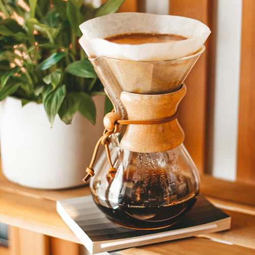 Chemex coffee brewing