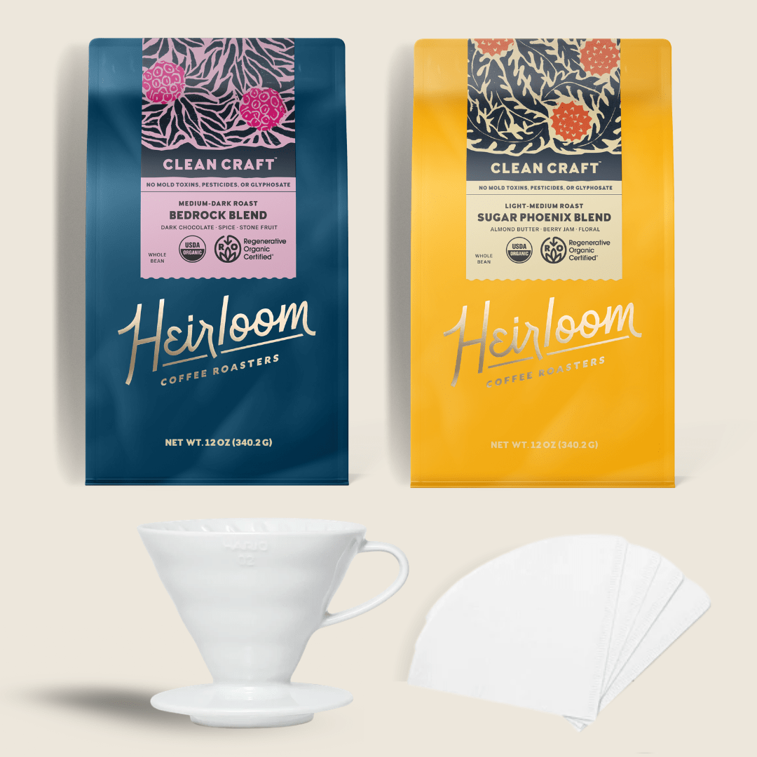Bedrock & Sugar Phoenix Combo + Pourover Kit - Heirloom Coffee Roasters