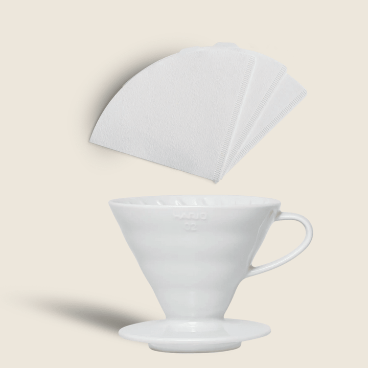 Hario V60 Porcelain Pour - Over Starter Kit - Heirloom Coffee Roasters
